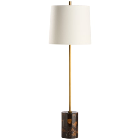 Lambeth Table Lamp-Brown Marble