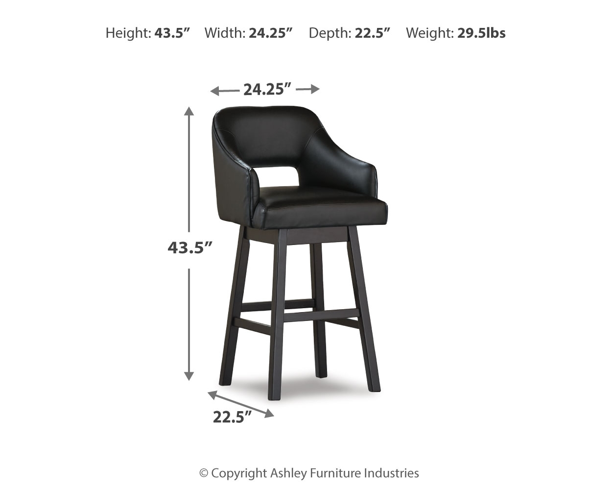 Tall Uph Swivel Barstool