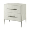 Theodore Alexander Essence Two Drawer Nightstand with Metal Legs