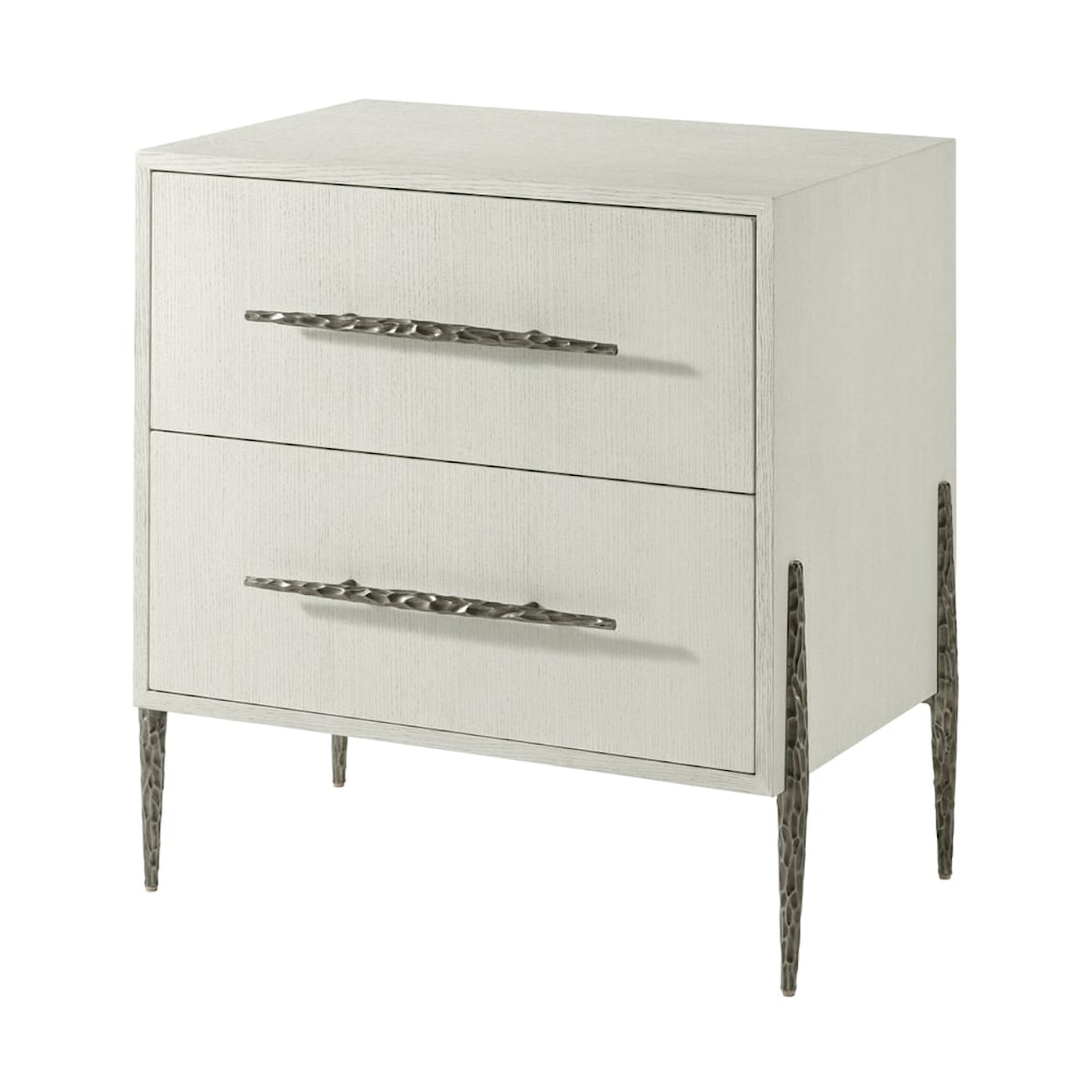 Theodore Alexander Essence Two Drawer Nightstand with Metal Legs