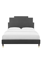 Modway Lindsey Performance Velvet Queen Platform Bed