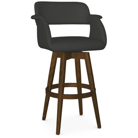 Upholstered Bar Height Swivel Stool