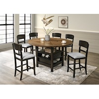 Oakly 7-Piece Counter Height Dining Set with Stools