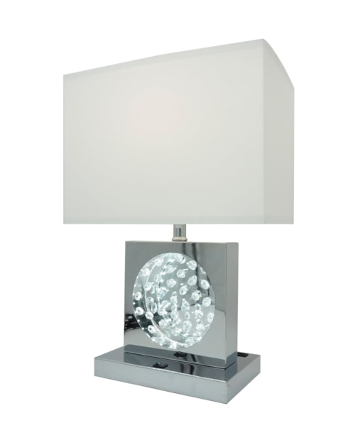 Contemporary Chrome Table Lamp