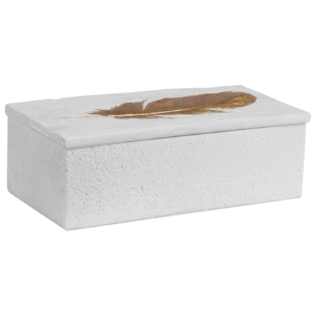 Nephele White Stone Box