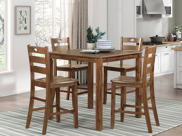 5-Piece Counter Height Dining Set