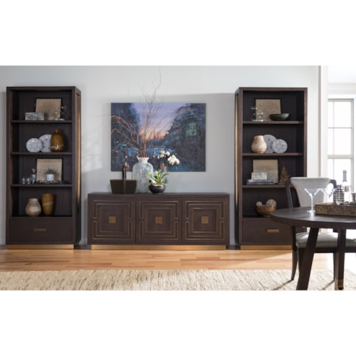 Modern 75 Inch Media Console with 3 Doors