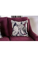 Furniture of America Jillian Transitional Sofa with Feather Blend Pillows
