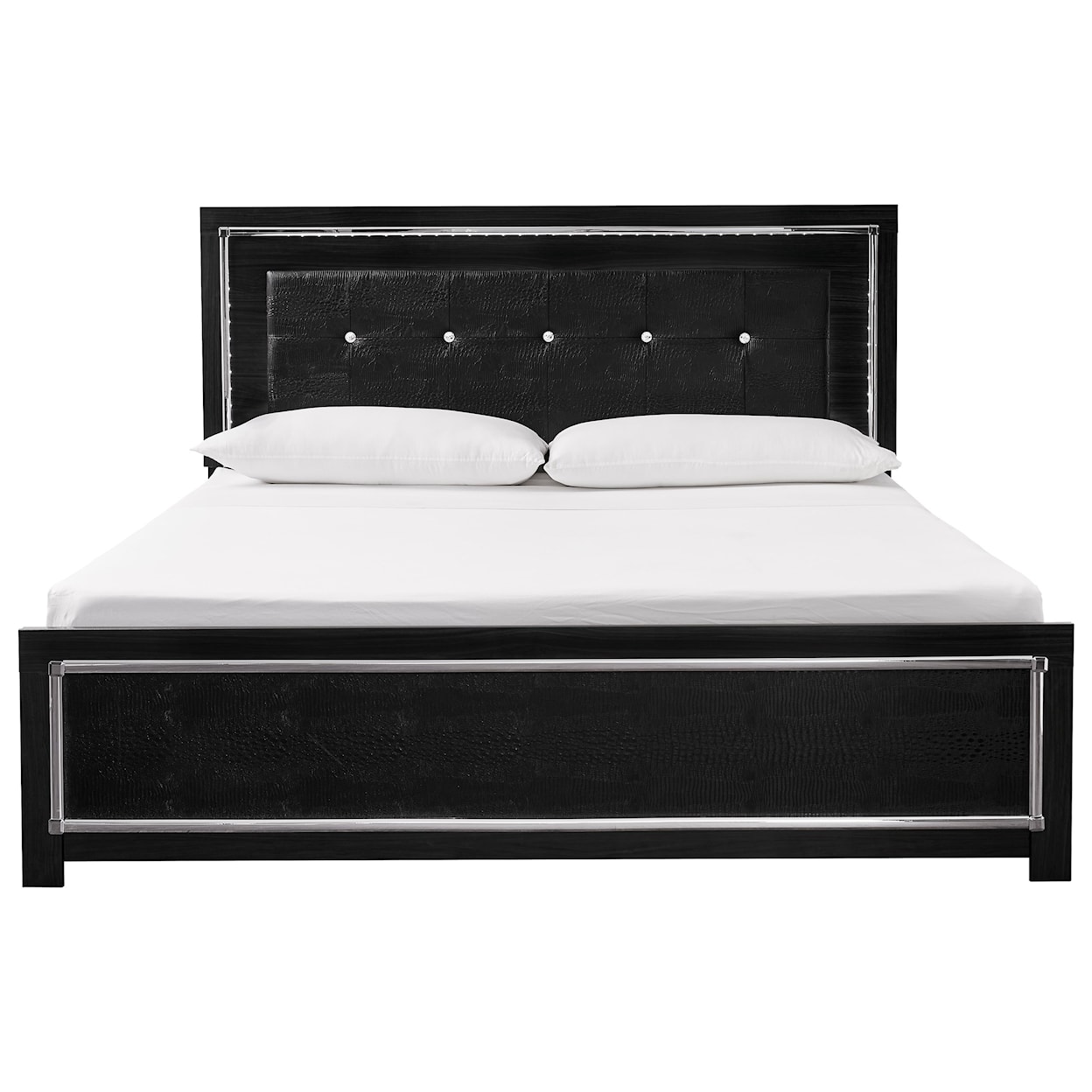 Signature Design by Ashley Kaydell King Upholstered Bed with LED Lighting