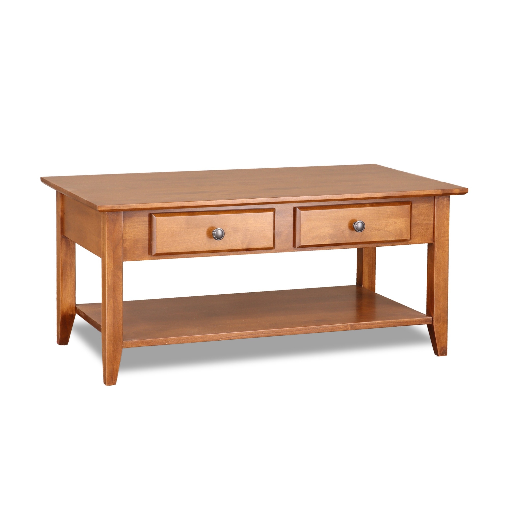 Transitional 2-Drawer Coffee Table with Shelf