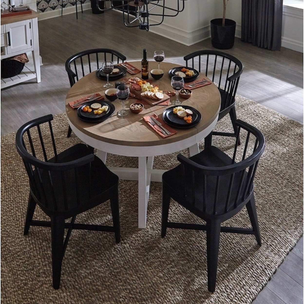 Carolina House Americana Modern Dining Table 48 in. Round to 66 in.