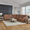 Liberty Furniture Cameron 6-Piece Leather Power Reclining Sectional