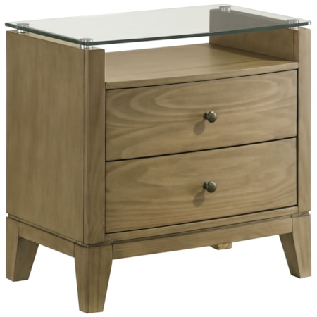 Granada Glass Top Nightstand