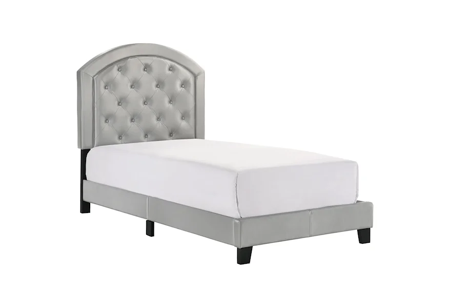 Gaby Twin Upholstered Platform Bed by Crown Mark at Royal Furniture