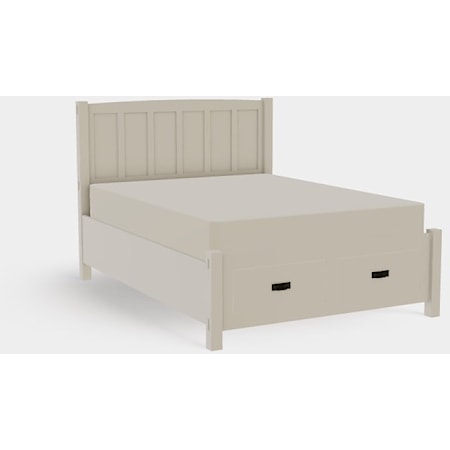 American Craftsman Queen Panel Bed with Footboard Storage