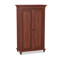 Traditional Two Door Armoire with Adjustable Shelves