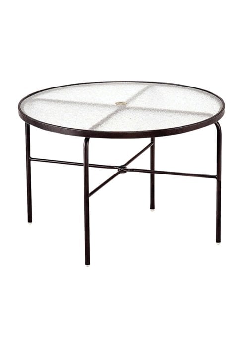 Acrylic 48" Round Dining Table with Umbrella Hole