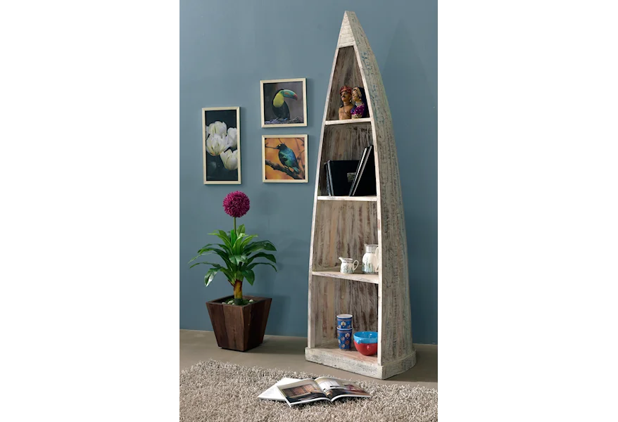 Pieces in Paradise Nautical Bookcase by Coast2Coast Home at Fashion Furniture