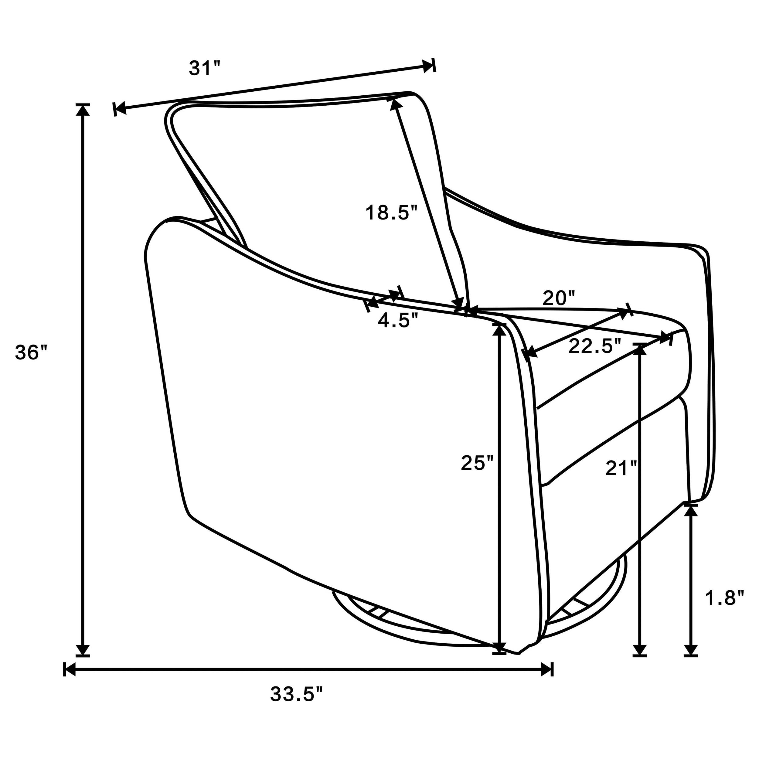 Coaster Madia Madia Swivel Glider Chair
