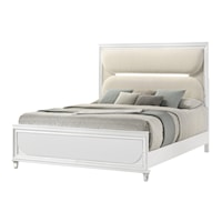Eden Contemporary Upholstered King Bed with Built-in LED Lighting