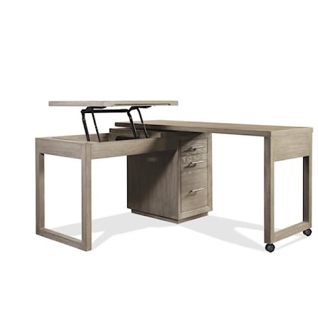 Swivel Lift-top L-desk