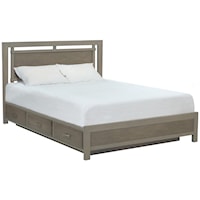 Contemporary California King Panel Storage Bed