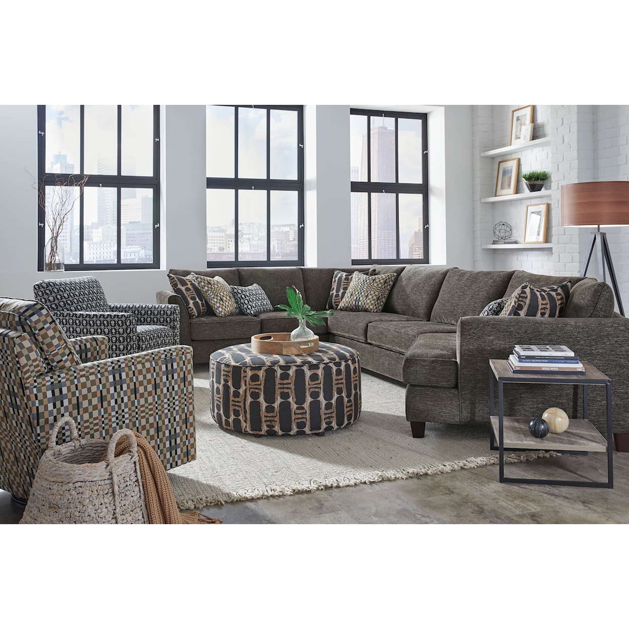 Fusion Furniture 28 MERIDA CLOVE Swivel Glider Chair