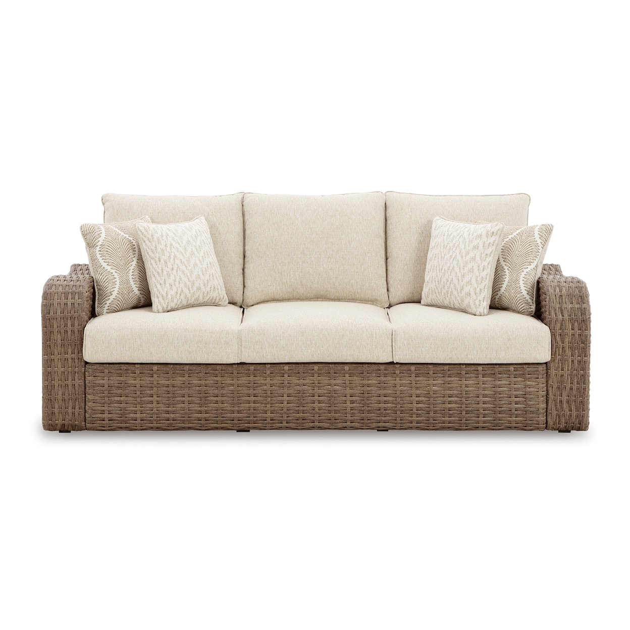 Ashley Furniture Signature Design Sandy Bloom Outdoor Sofa with Cushion