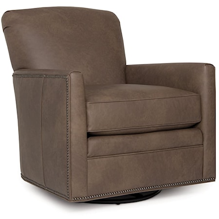Swivel Glider Chair with Track Arms