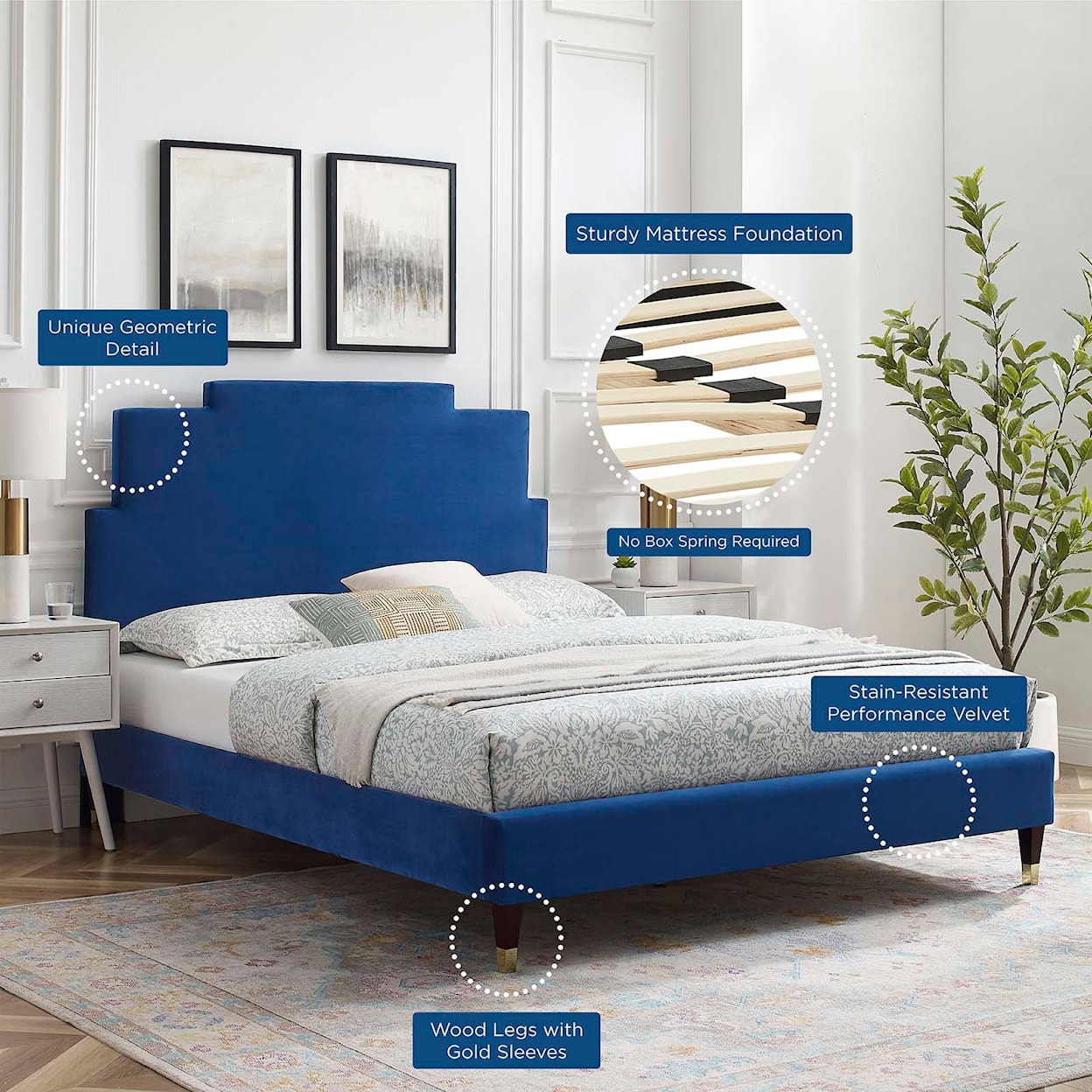 Modway Lindsey Full Platform Bed