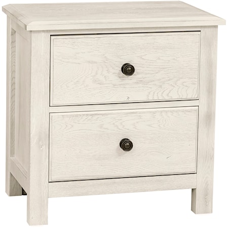Casual 2-Drawer Nightstand with Soft-Close Drawers