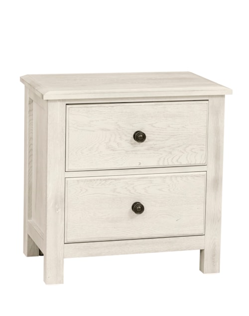 Farmhouse 2-Drawer Nightstand with Soft Close Drawers