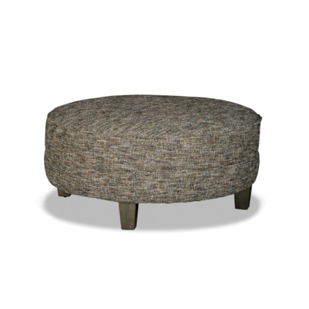 Customizable Large Round Cocktail Ottoman