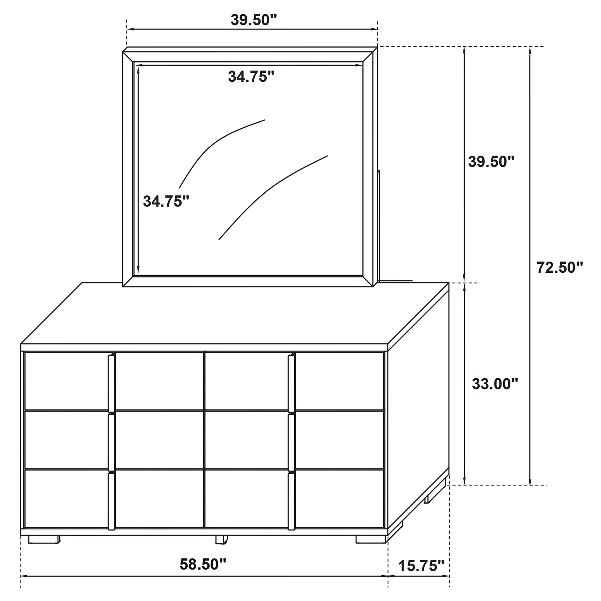 Coaster Marceline Marceline Dresser w/ Mirror