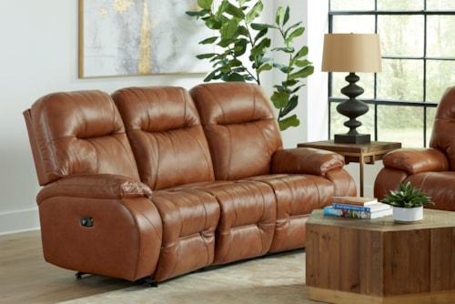 Casual Power Tilt Headrest Space Saver Sofa with USB Port