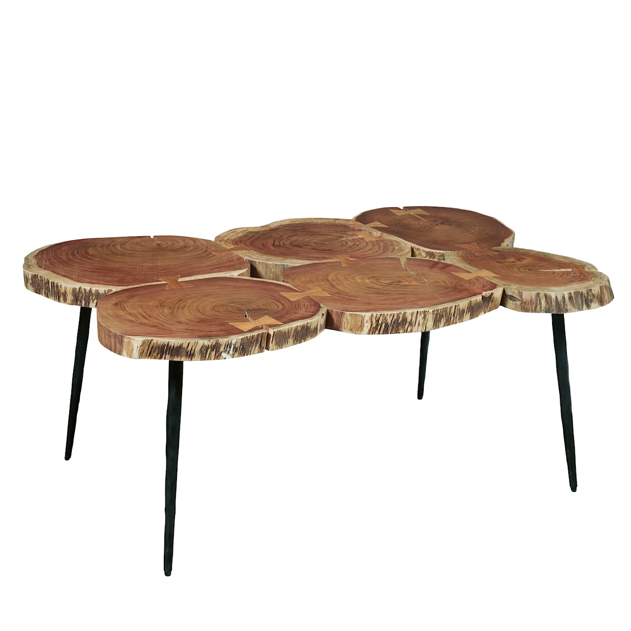 Accentrics Home Accents Wood Slice Cocktail Table