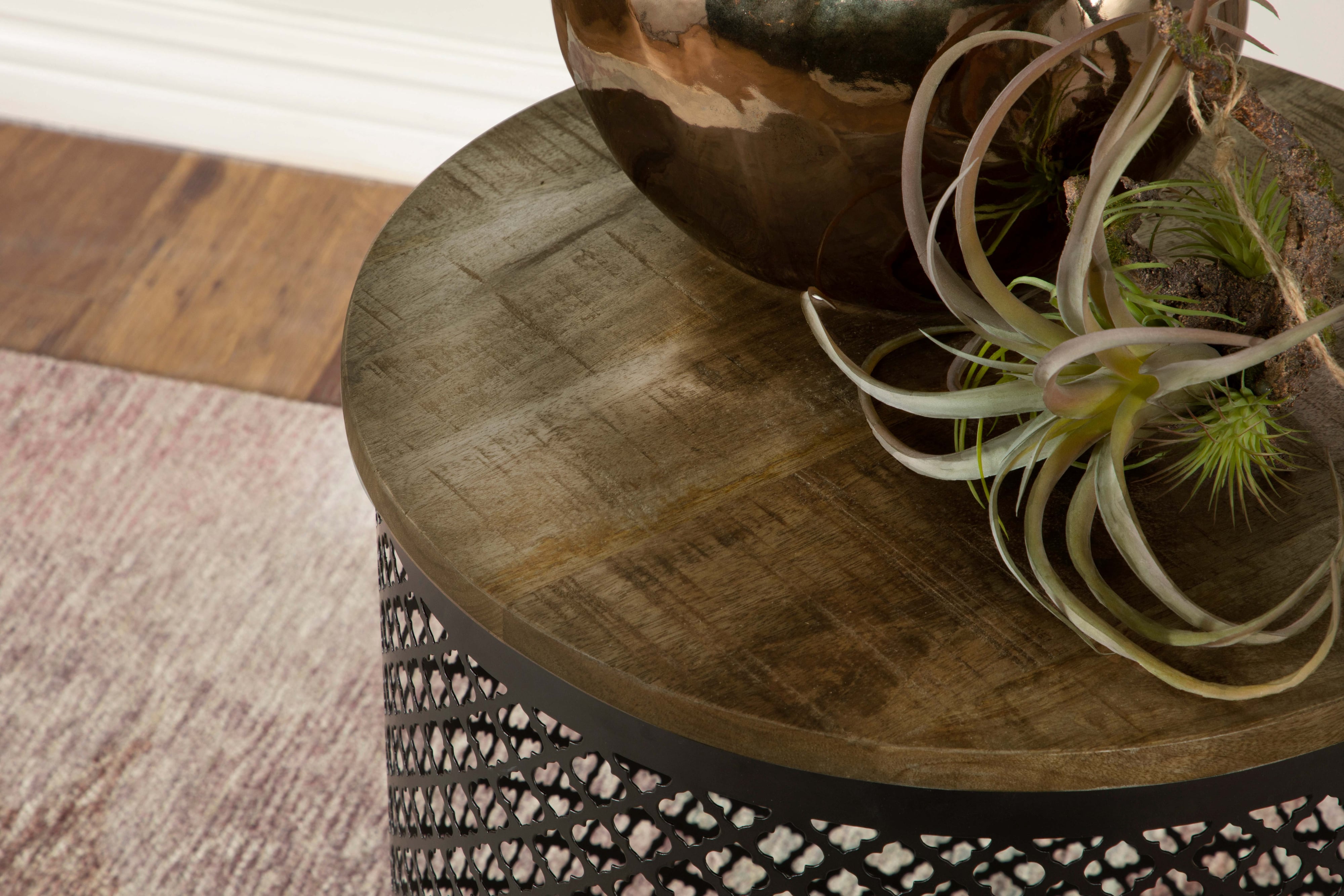 Coaster Aurora Aurora Drum Base Accent Side Table and