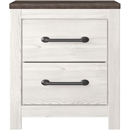 Two-Tone 2-Drawer Nightstand