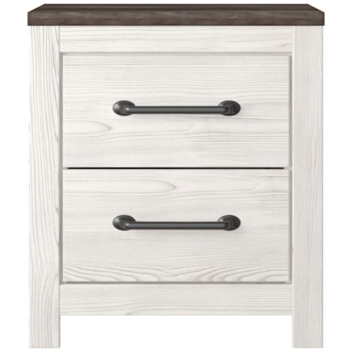 Two-Tone 2-Drawer Nightstand