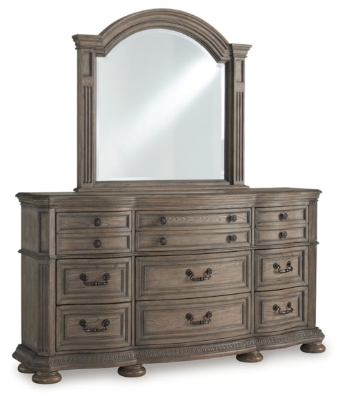Traditional Dresser And Mirror