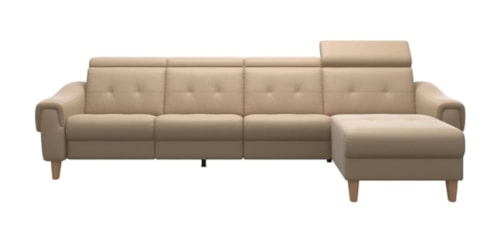 Contemporary Manual Reclining Chaisel Sofa with A3 Arms