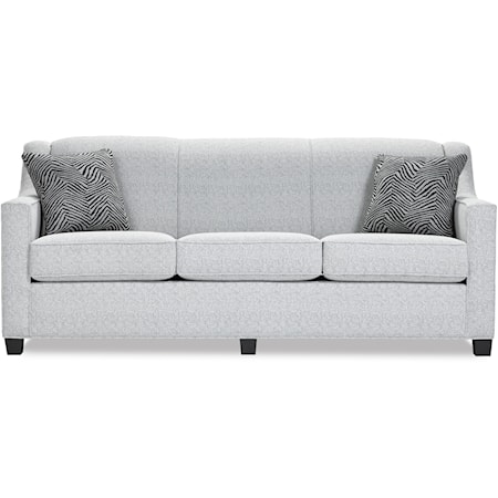 Contemporary Queen Sleeper Sofa with Sloped Arms
