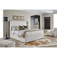 Transitional King Upholstered Bed