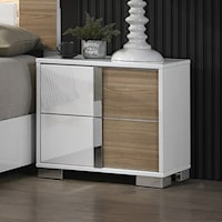 Contemporary Two Tone Nightstand
