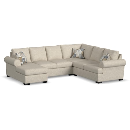 Contemporary U-Shaped Sectional with LAF Chaise