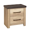 Samuel Lawrence Barnwood Barnwood 2 Drawer USB Charging Nightstand