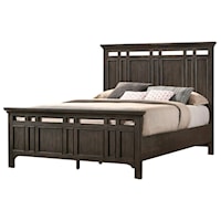 Contemporary Queen Panel Bed with Decorative Panels