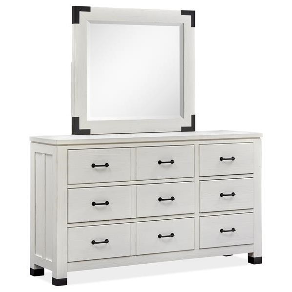 Dresser and Mirror Set