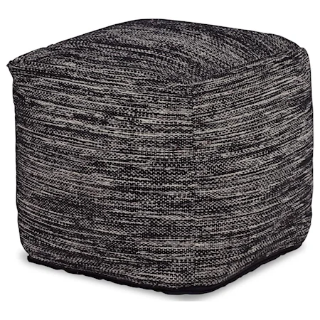 Handwoven Cube Pouf