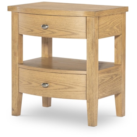 Open Nightstand 2 Drawer